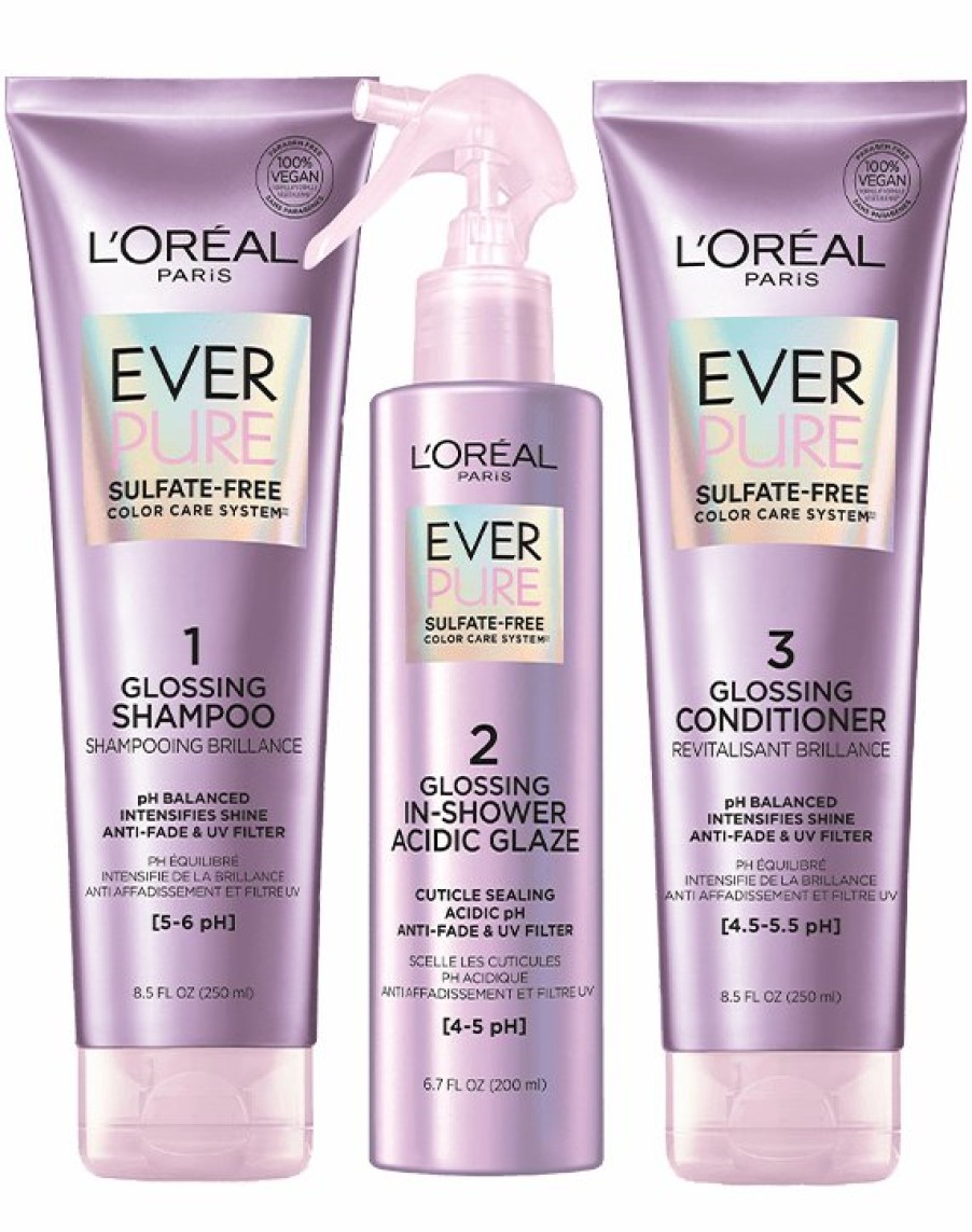 HAIR CARE & STYLING OAP Color Treated Hair | Sulfate-Free Glossing Shampoo, Conditioner & Treatment Kit