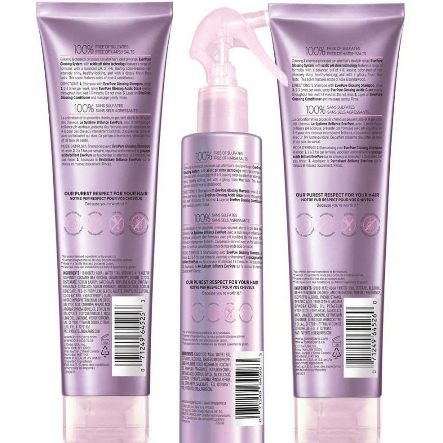 HAIR CARE & STYLING OAP Color Treated Hair | Sulfate-Free Glossing Shampoo, Conditioner & Treatment Kit