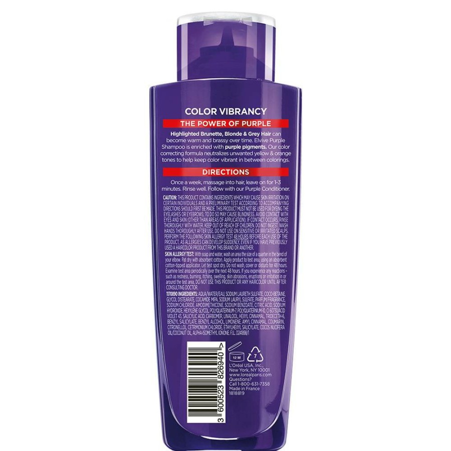 HAIR CARE & STYLING OAP Color Treated Hair | Color Vibrancy Purple Shampoo For Color Treated Hair