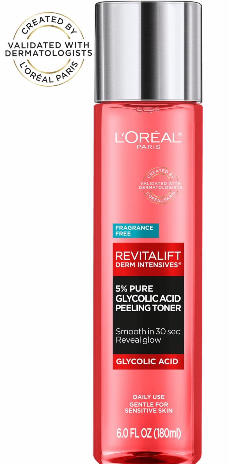 SKIN CARE OAP Oily Skin | Revitalift Derm Intensives 5 Percent Glycolic Acid Peeling Toner, 6.0 Fl Oz